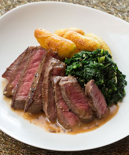 Slimming World: Pepper Steak with Potatoes and Kale
