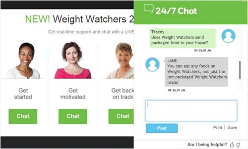 Weight Watchers 24/7 Expert Chat