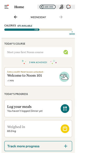 Using the Noom app