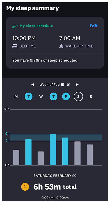 myWW+ Sleep Tracker