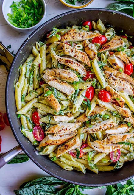 Slimming World: Chicken and Spinach Pasta
