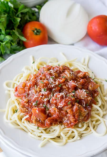 Slimming World: Classic Spaghetti Meat Sauce