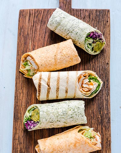 Healthy wraps are the perfect portable meal