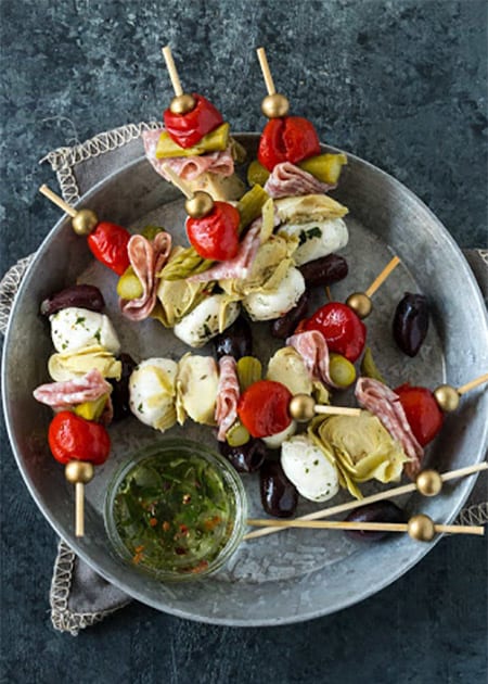 WW String Cheese Snack Ideas: Antipasto on a Stick