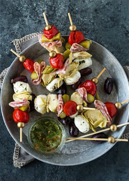 WW String Cheese Snack Ideas: Antipasto on a Stick
