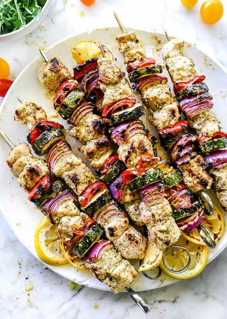 Grilled Mediterranean Chicken Kebabs