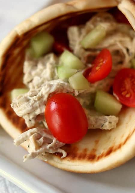 Greek Chicken Pitas