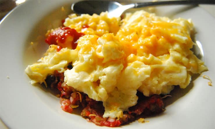 WW Freestyle Zero Point Meals: Salsa and Vegetable Egg Scramble