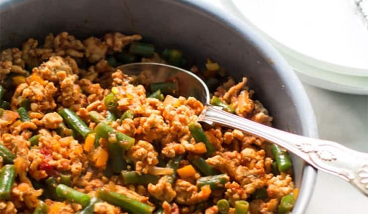 WW Freestyle Zero Point Meals: Green Beans with Turkey Skillet