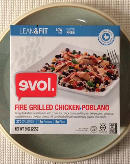 Weight Watchers Friendly Frozen Meals: Evol Fire Grilled Chicken Poblano Meal