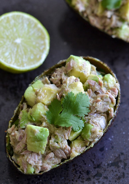 myWW Freestyle Hack Recipes: Avocado Tuna Boats